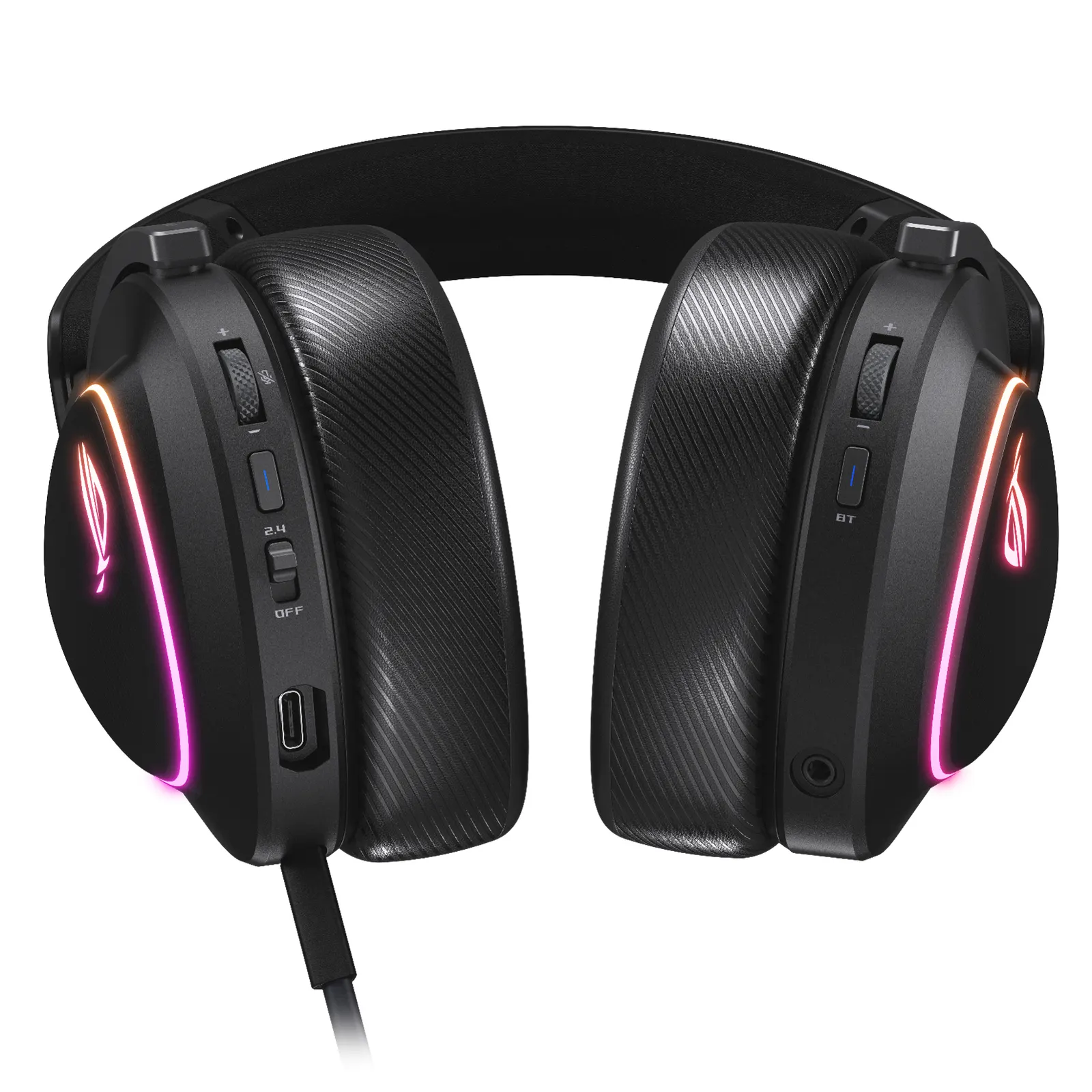 ყურსასმენი Headset ASUS ROG Delta II, 3.5mm/BT/WL, RGB, 2m, black