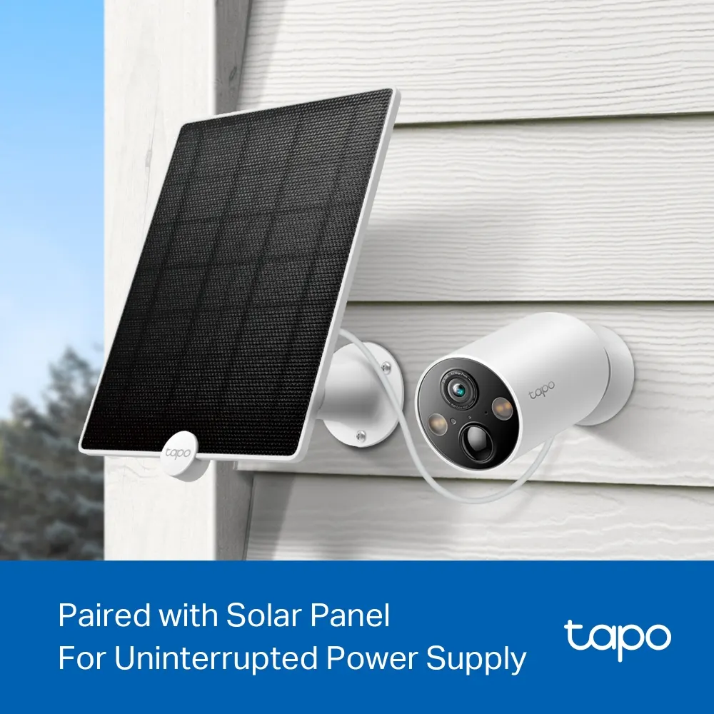 TP-Link Tapo C425 Wire-Free Security Camera - 2560 × 1440 (2K), Wi-Fi, 150° Viewing Angle, Up to 300-Day Battery Life, Solar Power Compatibility