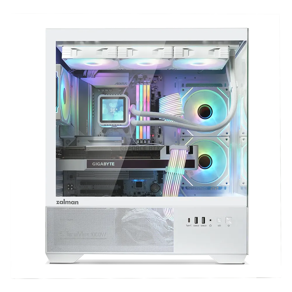 Zalman PC case Chronix V2 without PSU, 1xUSB3.0, 1xUSB2.0, 1x Type C, 2x120mm ARGB Reverse, 4x120mm ARGB, VGA 410mm, LCS ready, TG Side/Front Panel