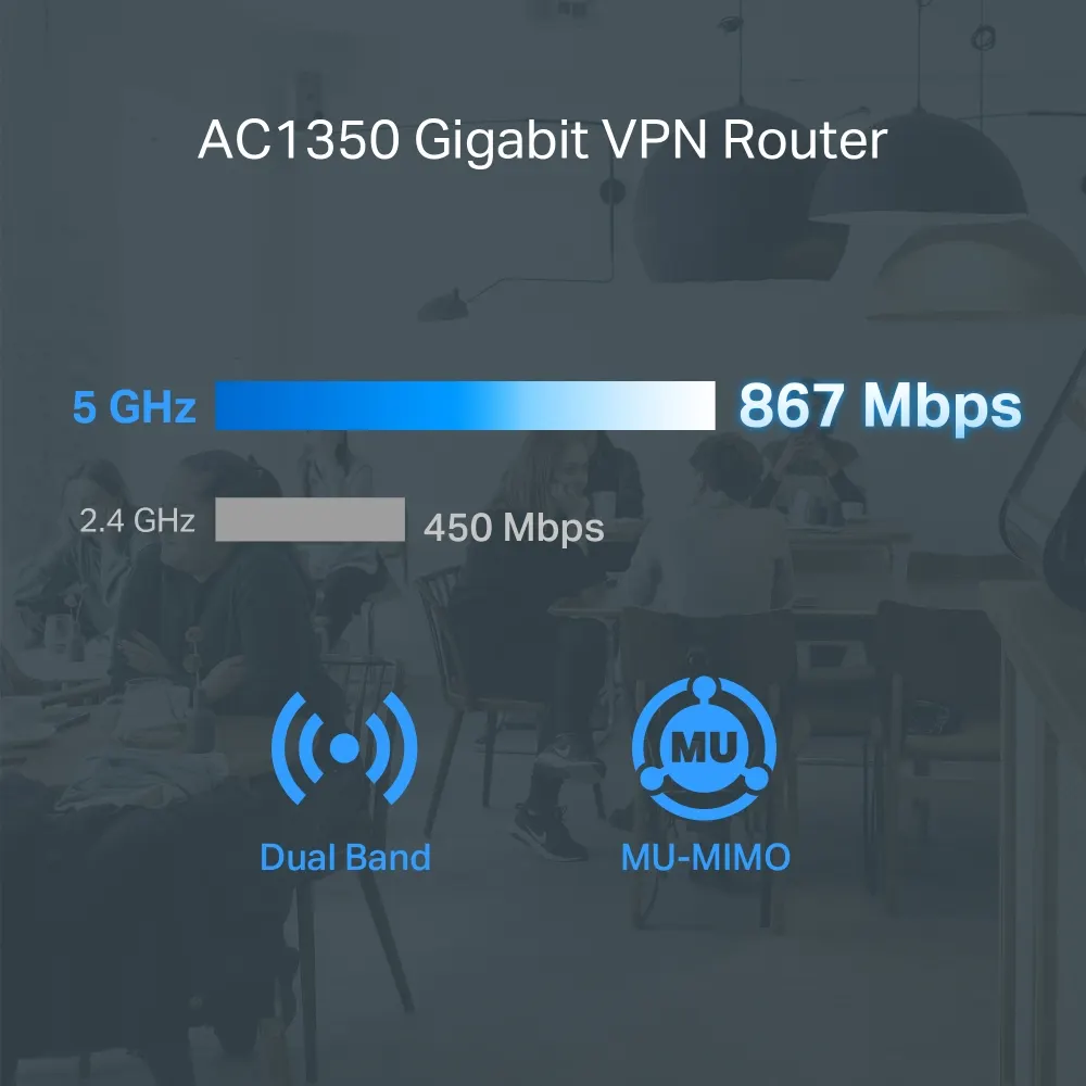 Wi-Fi როუტერი TP-Link Omada ER605W Dual-Band Wi-Fi Gateway