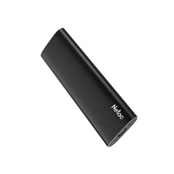 NETAC, Z SLIM, External SSD, 500GB, USB 3.2 Gen 2, R/W up to 550MB/480MB/s, with USB-C to USB-A