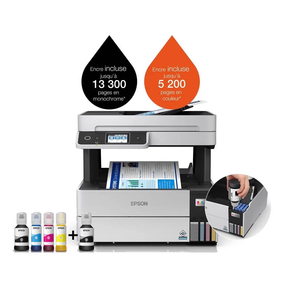 Printer Epson EcoTank L6490 C11CJ88405, 4in1, Color, Wifi, USB, Ethernet, A4, R/G, Grey