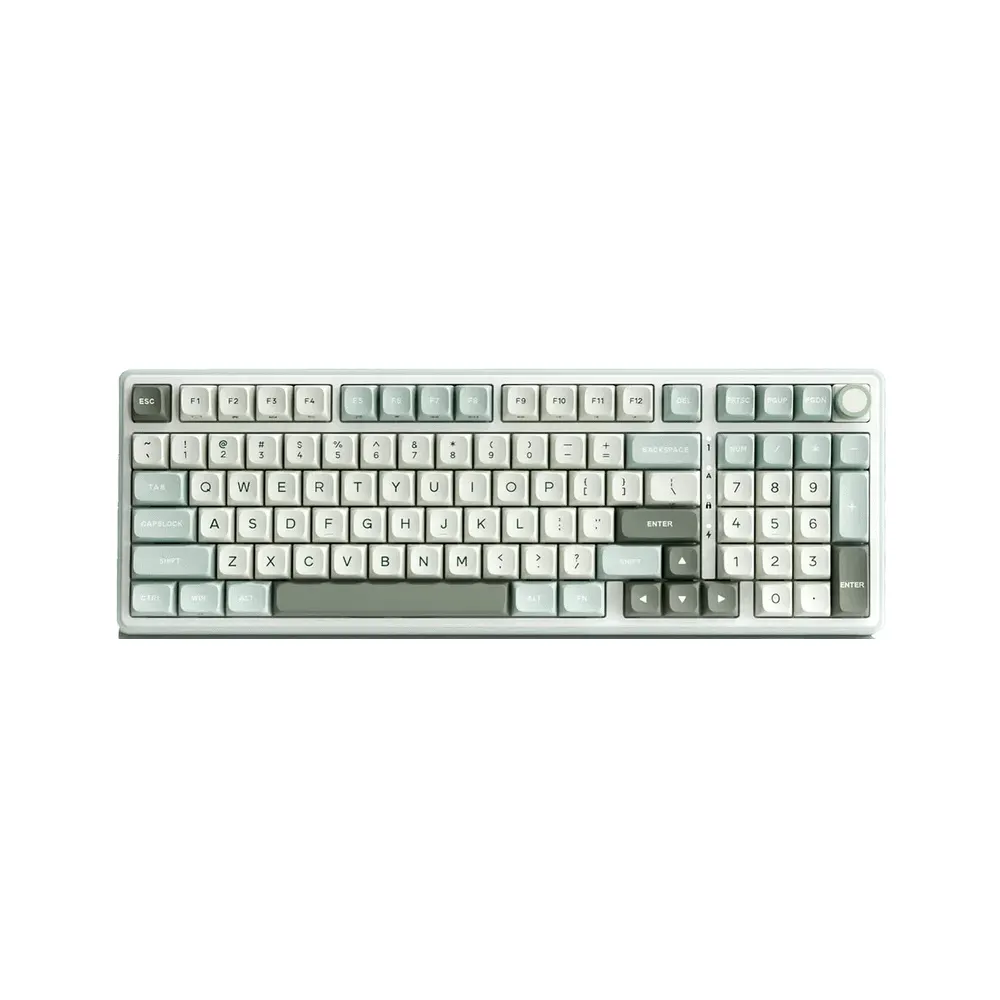 კლავიატურა Royal Kludge RK R98PRO-SK-XW RGB Mechanical Keyboard, Beige Switch, Hot Swappable, Wired, Sky Cyan