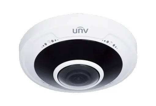 IP კამერა - 5მპ, 1.4მმ, Fisheye, IK10, 360°, Mic, SD, ANR, Uniview IPC815SB-ADF14K-I0