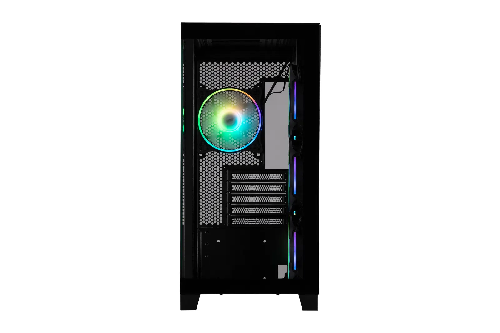 ქეისი 2E Gaming Computer case Fantom GK701B, without PSU, 2xUSB 3.0, 1xUSB Type-C, 4x120mm ARGB, controller with remote, TG Side/Front Panel, mATX, Black