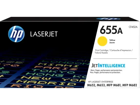 655A, HP, Toner Cartridge, Yellow.