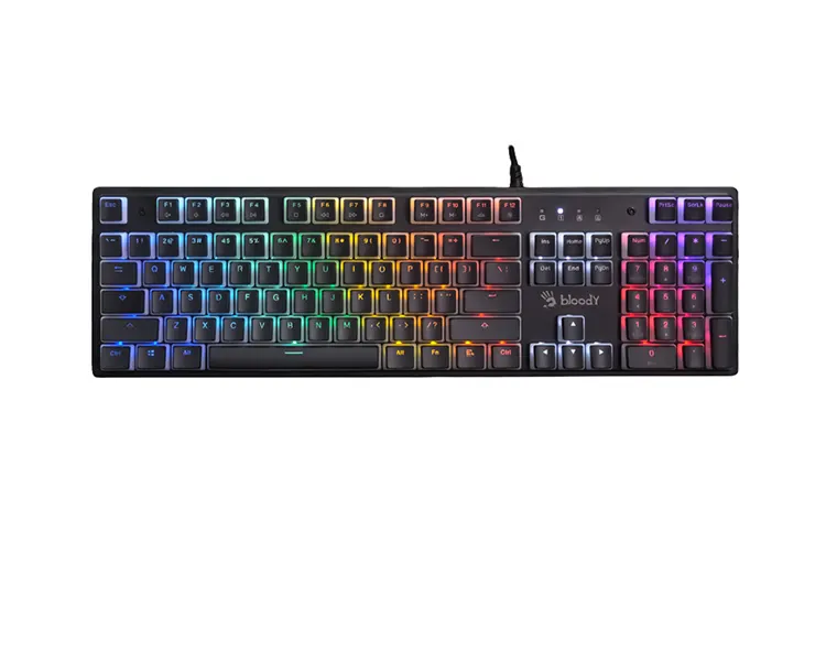კლავიატურა A4Tech Bloody S520N Mechanical BLMS Brown Switch RGB Gaming Keyboard Pudding Black