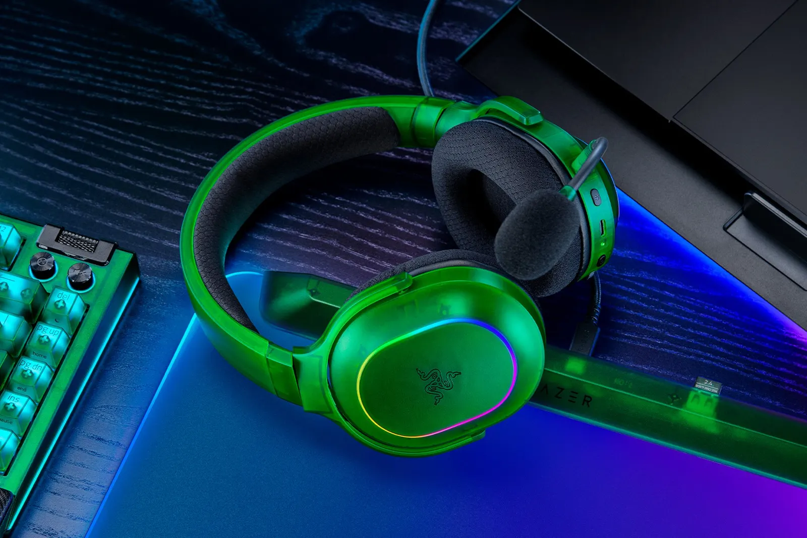 ყურსასმენი Razer Headset Barracuda X Chroma, BT/WL, RGB, Phantom Green Ed