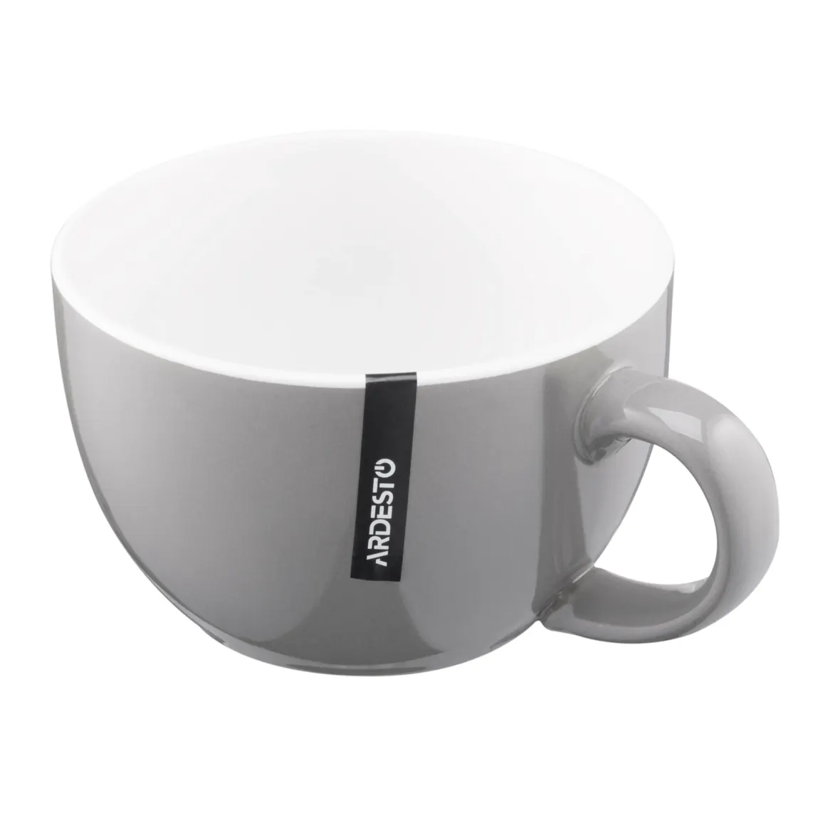კათხა Mug ARDESTO Merino, 480ml, ceramics, gray