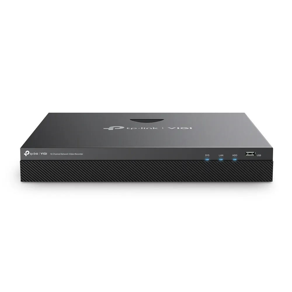 IP კამერა TP-Link VIGI 16 Video Recorder - 16-Channel IP Video Input, Incoming Bandwidth: 80 Mbps, Outgoing Bandwidth: 60 Mbp, 2 SATA slot up to 16TB per HDD, Decoding Format: H.265+/H.265/H.264+/H.264