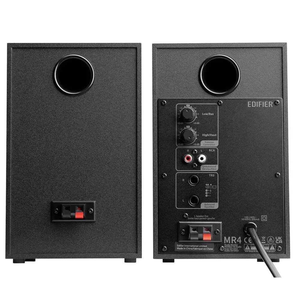 Edifier MR4, 42W, TRS, RCA, AUX, Speaker, Black