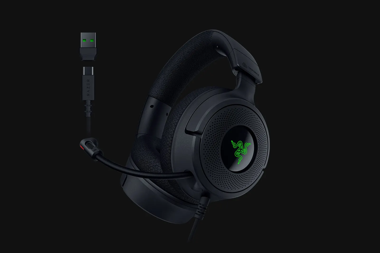 ყურსასმენი Razer Gaming Headset Kraken V4 X, 7.1, USB-A, 1.8m, RGB, black