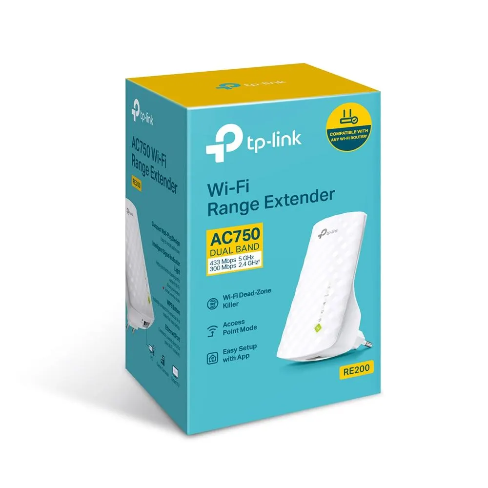TP-Link, RE200, AC750 Wi-Fi Range Extender