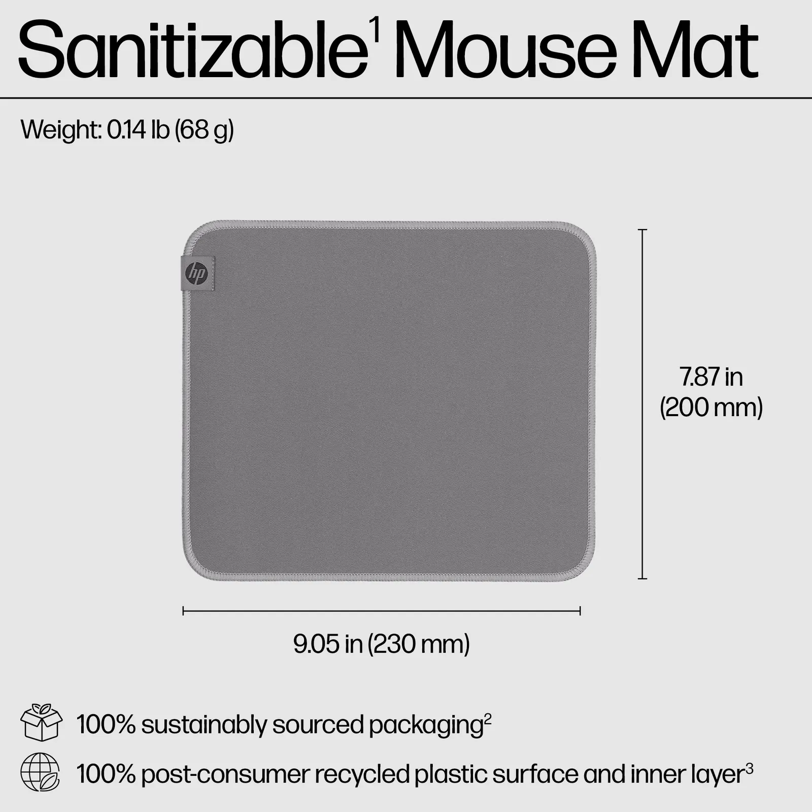 HP 100 Sanitizable Mouse Pad