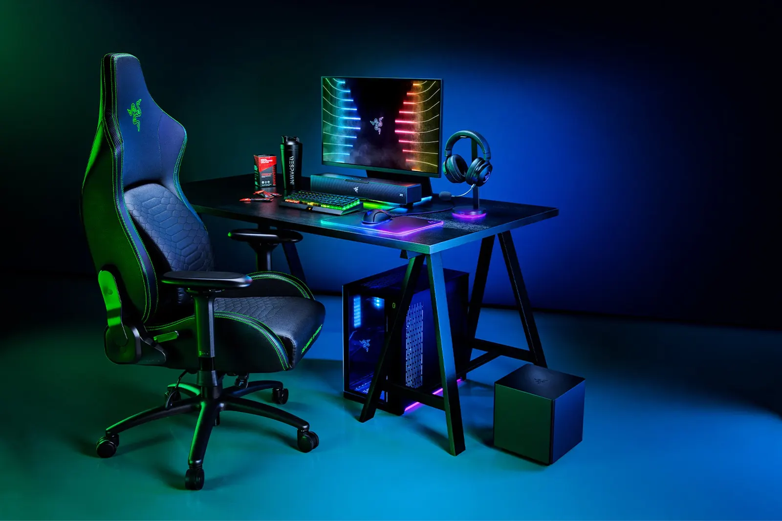 დინამიკი Razer Leviathan V2 7.1 USB-A/BT RGB, black