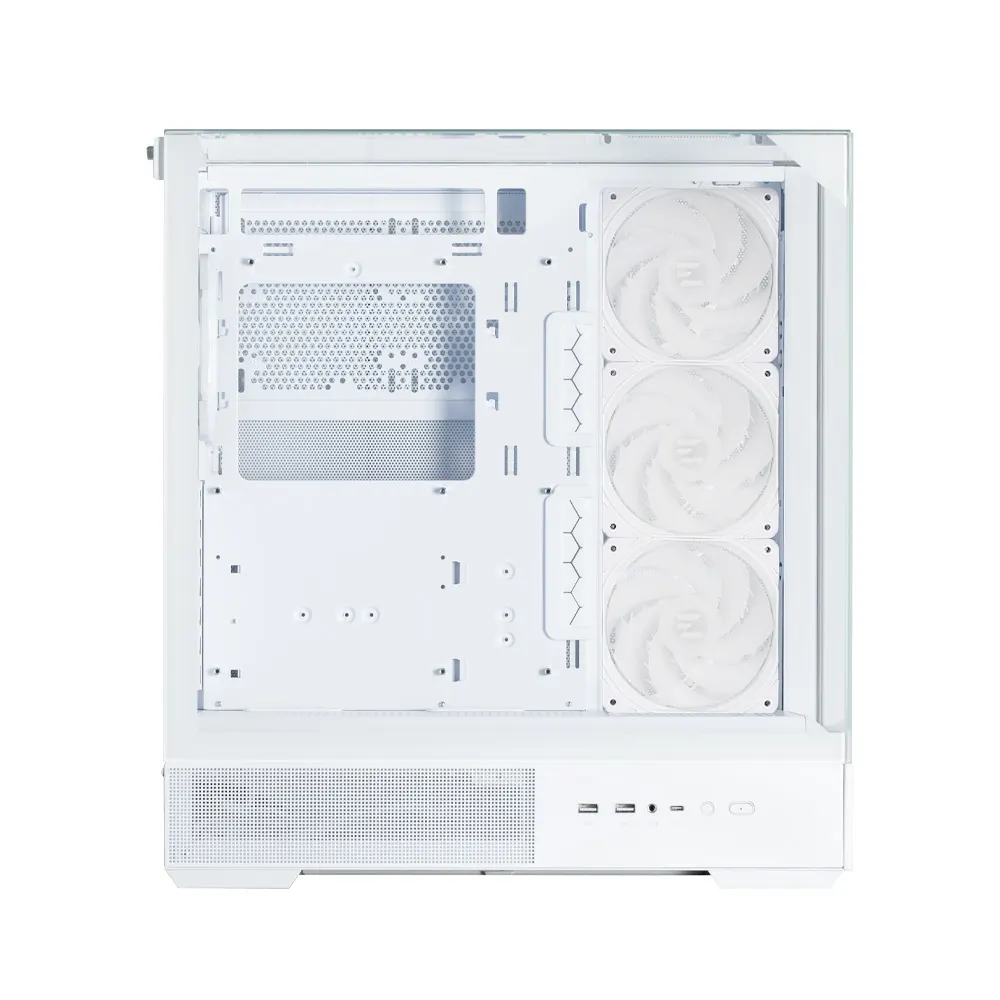 ქეისი Zalman PC case P40 Prism without PSU, 2xUSB3.0, 1xUSBType-C, 1x120mm ARGB, VGA 420mm, LCS ready, TG 3x Panels, ATX, white