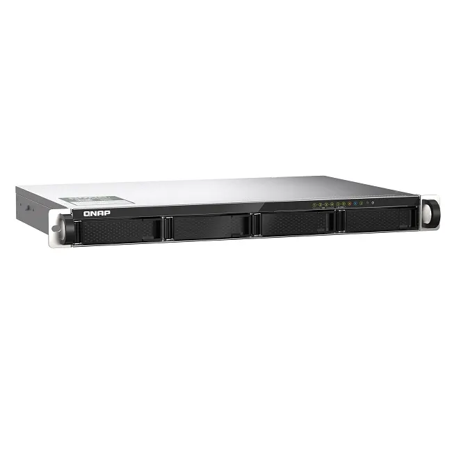 4-bay 1U short-depth 12" NAS, Marvell Octeon TX2 CN9130 / CN9131 64-bit quad-core 2.2 GHz, 4GB DDR4 SODIMM RAM (1 slot, up to 32GB), 4 x 2.5"/3.5"