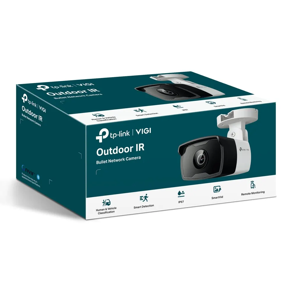 TP-Link VIGI C330I IR Bullet Network Camera - Outdoor, 3MP, 2304 × 1296, 2.8mm Lens, 117.9° Diagonal Viewing Angle, IR Cut Filter, RJ-45, IP67