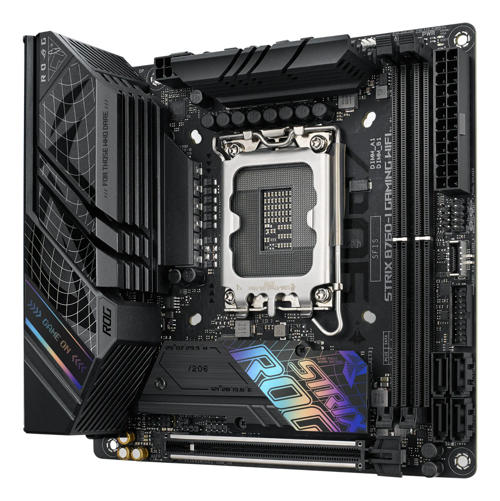 ASUS Motherboard ROG STRIX B760-I GAMING WIFI s1700 B760 2xDDR5 M.2 HDMI DP Wi-Fi BT mITX