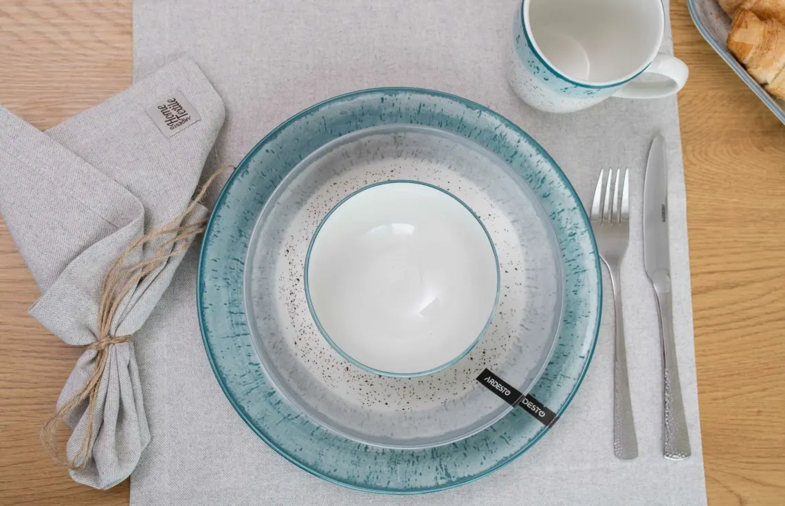 ჯამი Ardesto Bowl Siena, 11.5cm, porcelain, white-blue