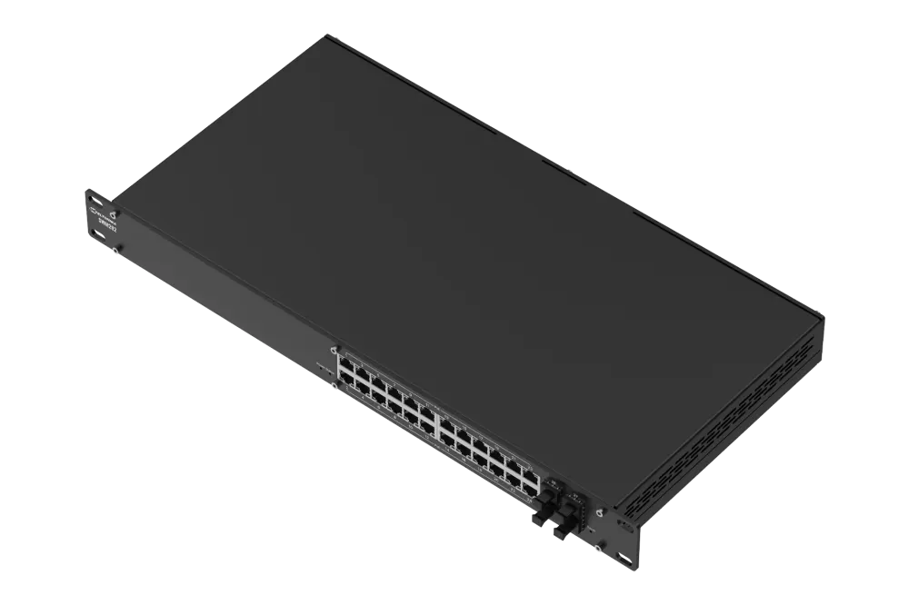 მართვადი PoE სვიჩი - SWM282, 24 PoE+, 4 SFP, 300 W, Teltonika