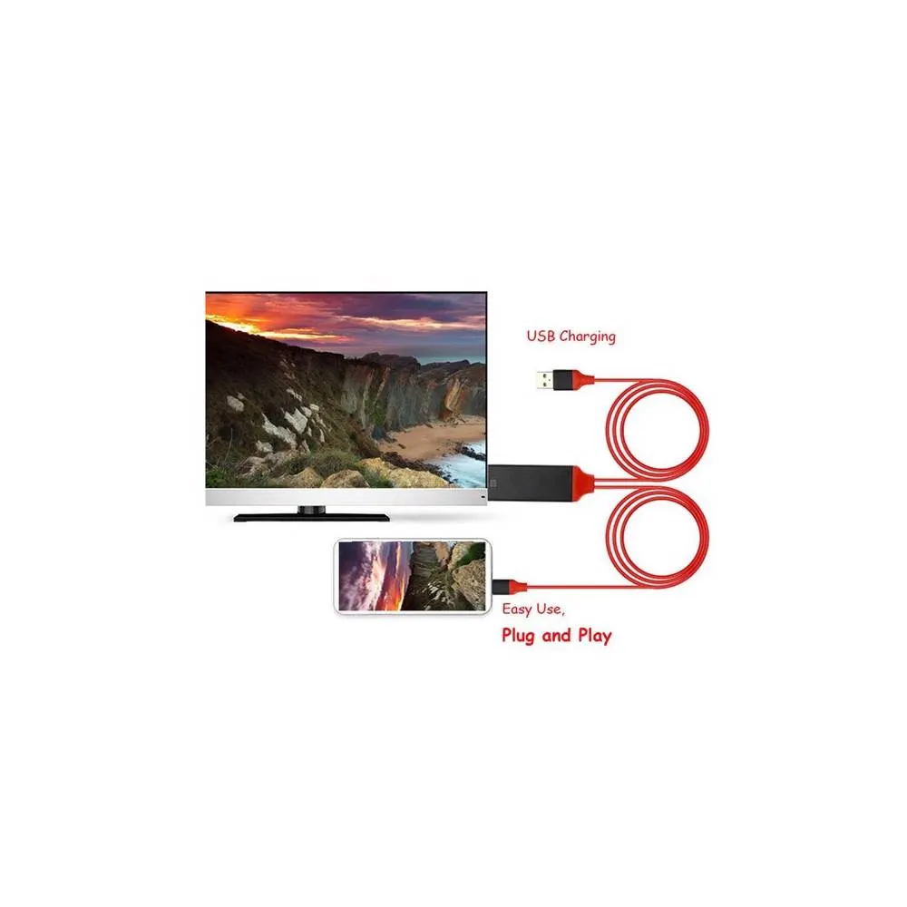 VENTION CEKBH USB to HDMI Convert Cable(Mobile Phone Connect to TV) 2M Black Metal Type