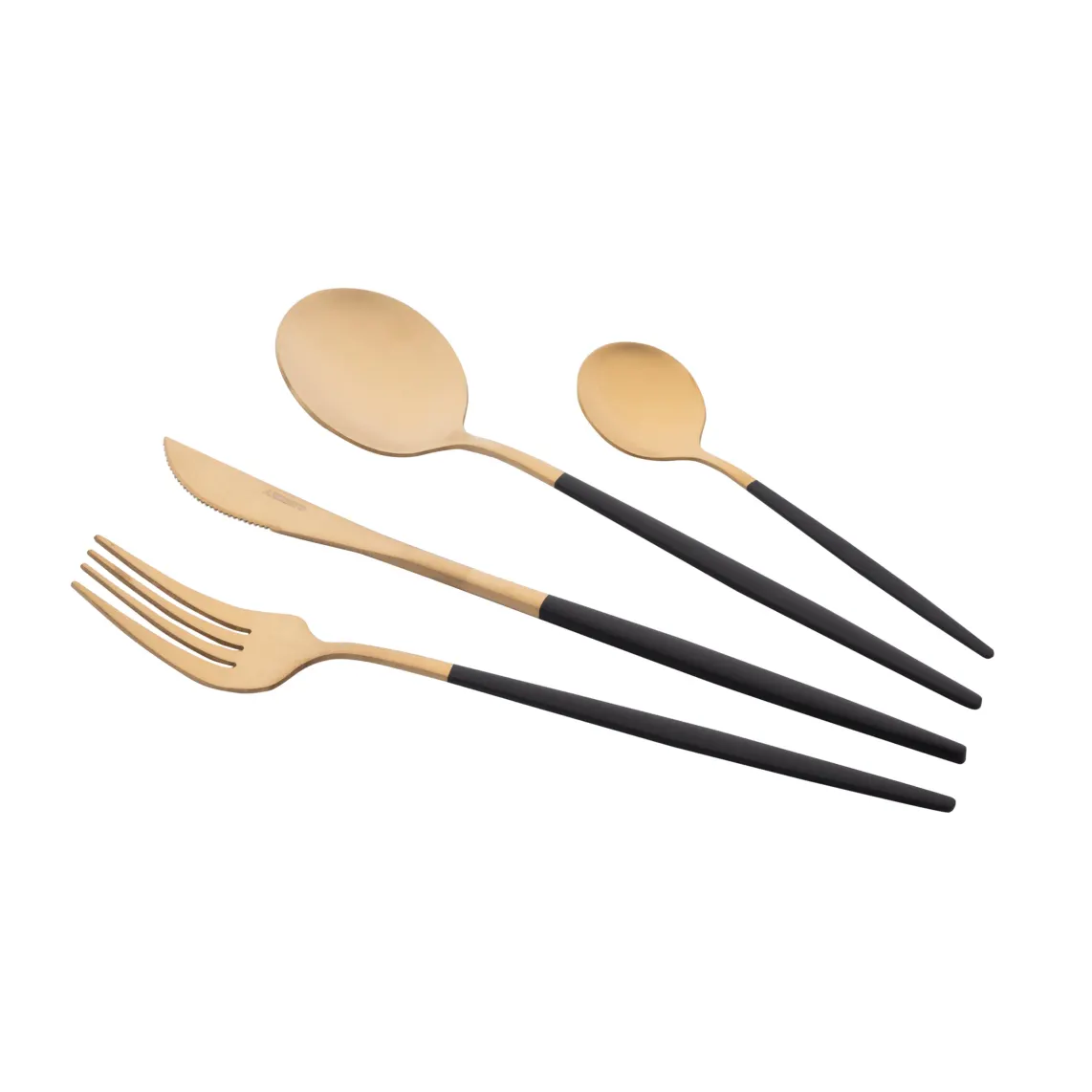 Cutlery set ARDESTO Gemini Lecco, 4pcs, stainless steel, golden-black