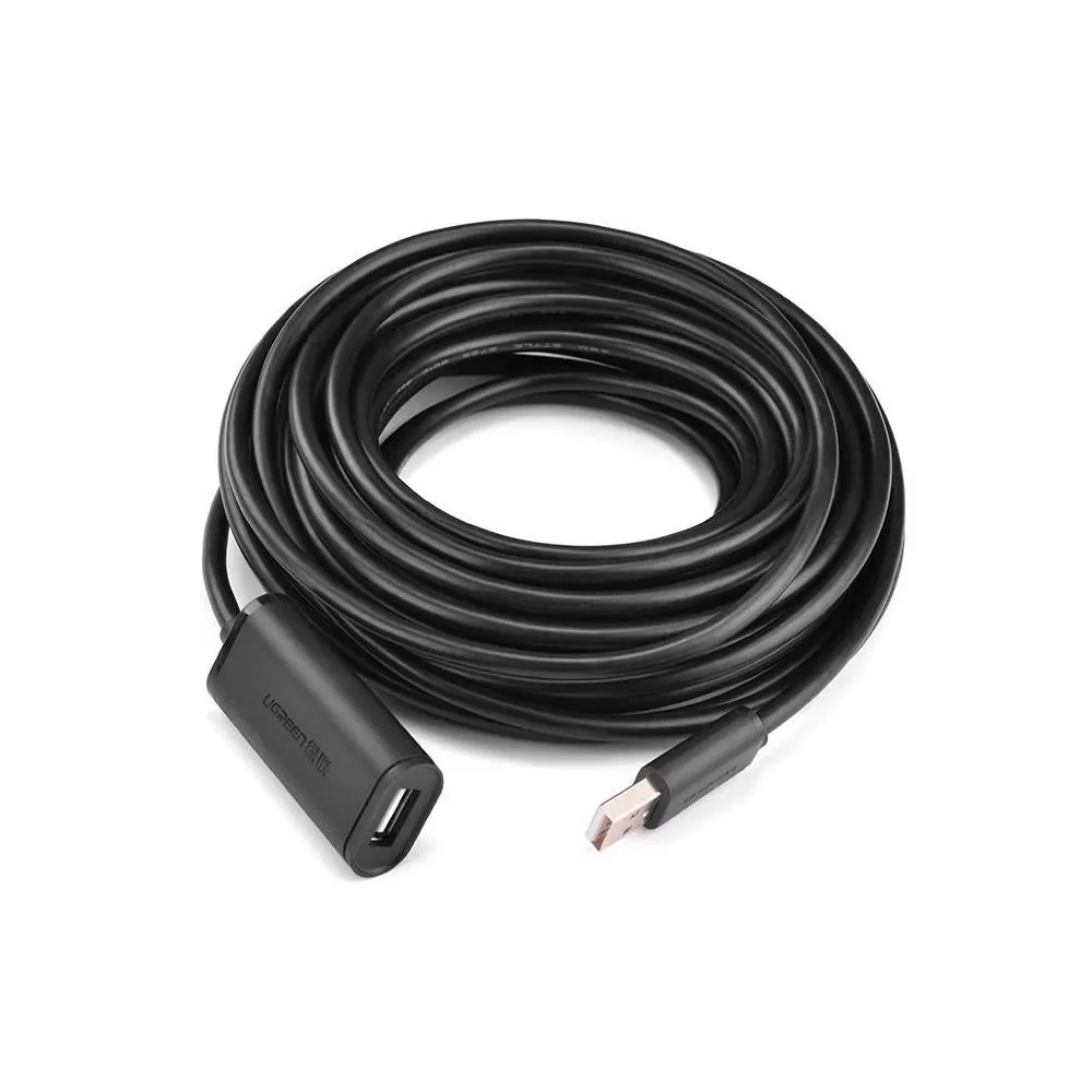 UGREEN US121 (10319) USB 2.0 Active Extension Cable, 5m, Black