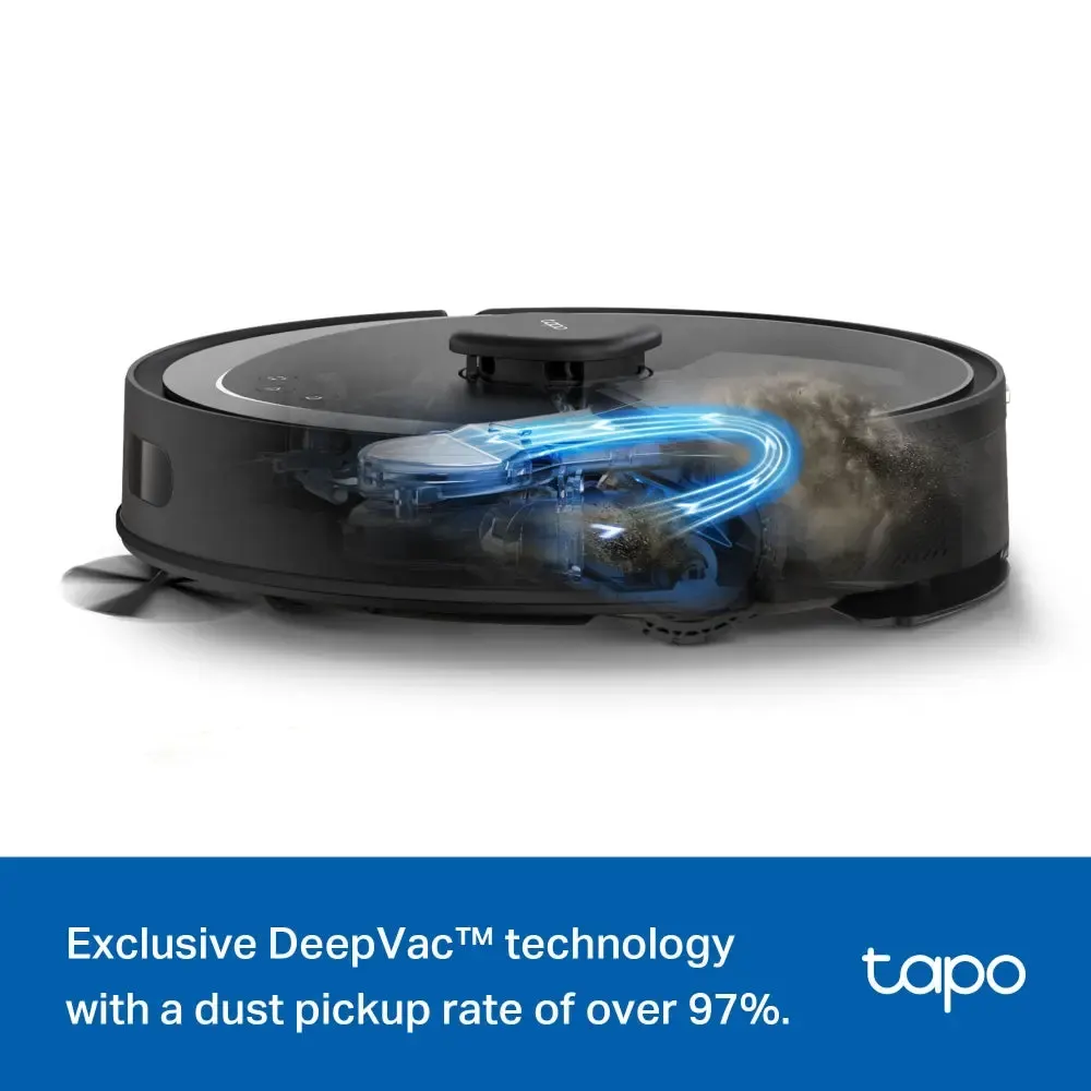 TP-Link, Tapo RV30 Max Plus, Robot Vacuum Cleaner, Black