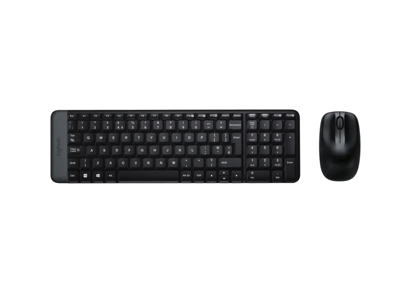 MK220, LOGITECH, Keyboard, Wireless, Only EN, BLACK.