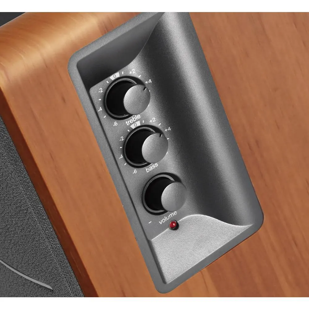 სტუდიური მონიტორი Edifier R1280Ts Active 2.0 Bookshelf Speaker Set, 42W RMS, Brown
