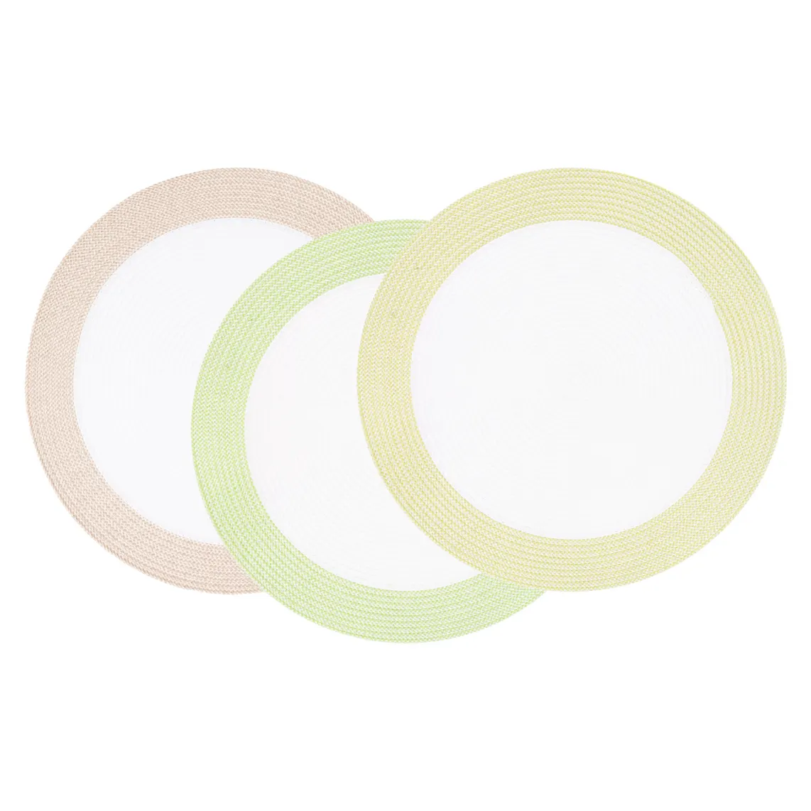 სუფრის საფენი Ardesto Serving mat, 38cm, PP, round, white-green