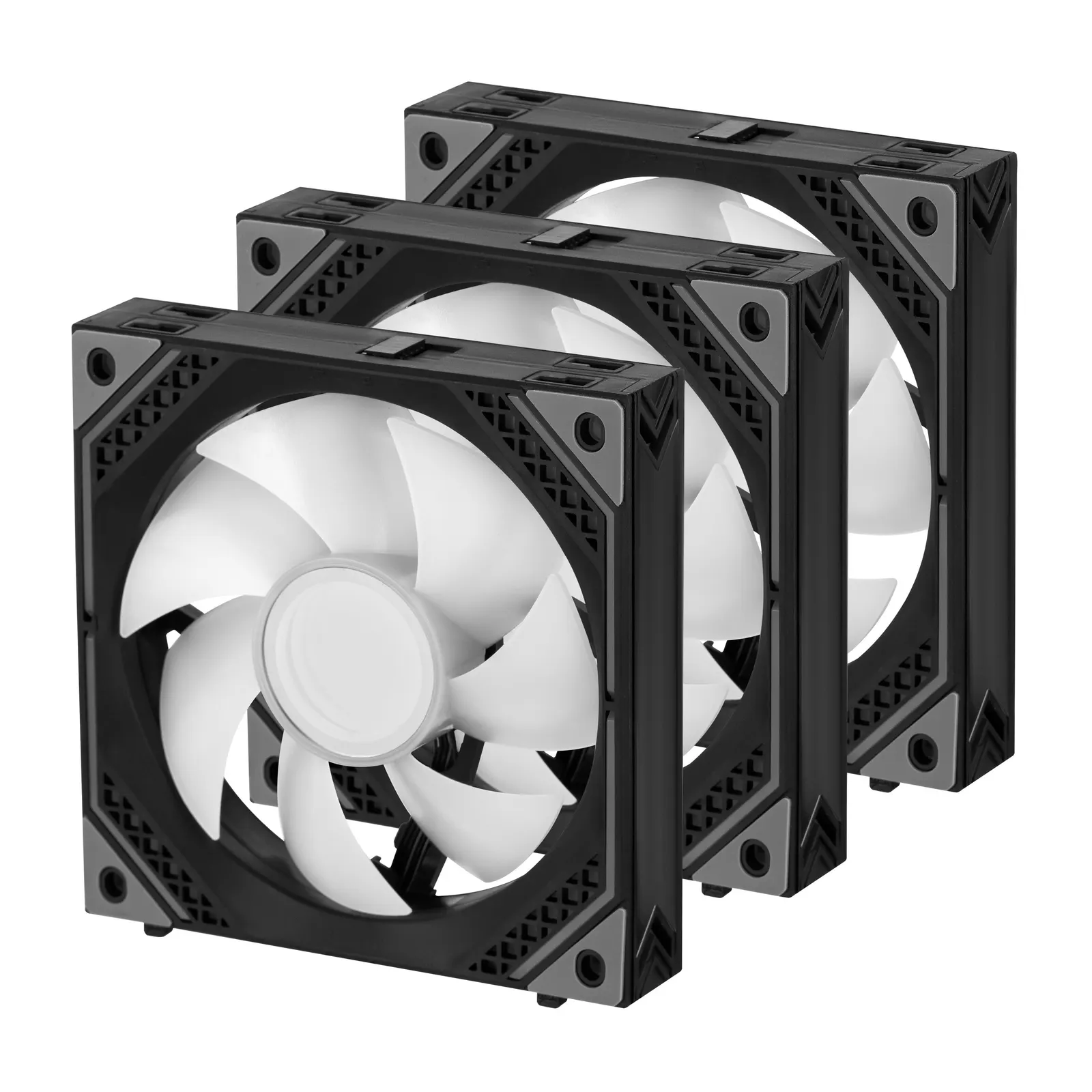 ქეისის ვენტილატორი 2E GAMING Case Fan Air Cool Magic Mirror ACF120MB-ARGB, 3x120mm, 2000rpm, 4pin PWM +5VARGB, 20.5dBa, black