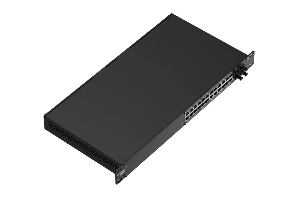 მართვადი PoE სვიჩი - SWM282, 24 PoE+, 4 SFP, 300 W, Teltonika