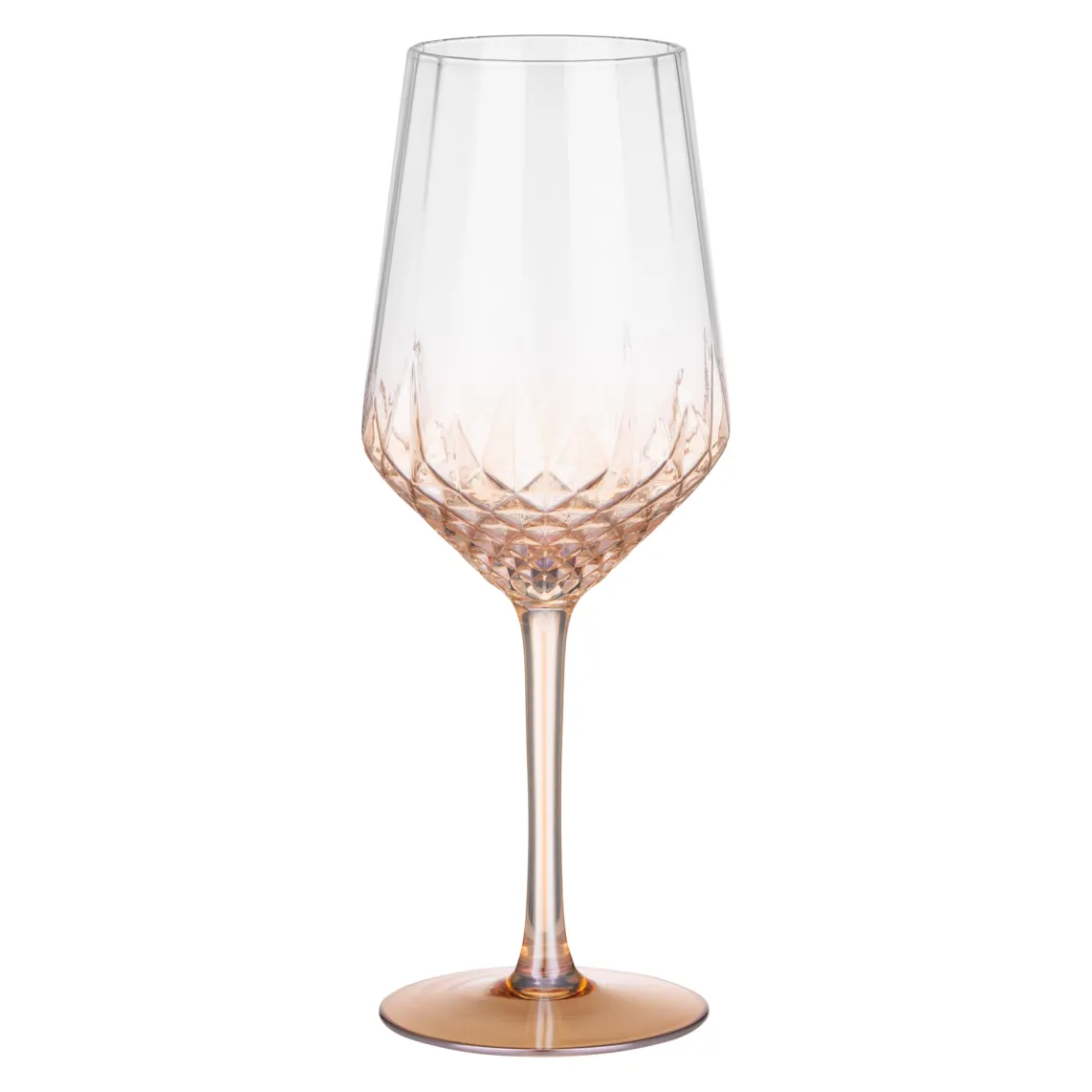 Ardesto Wine glasses set Black Mars Favola 460ml, 2pcs, glass, transparent-golden