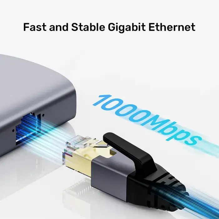 Type-C ჰაბი D1113C, UNITEK, USB HUB, 6-in-1 USB-C 5Gbps Hub.