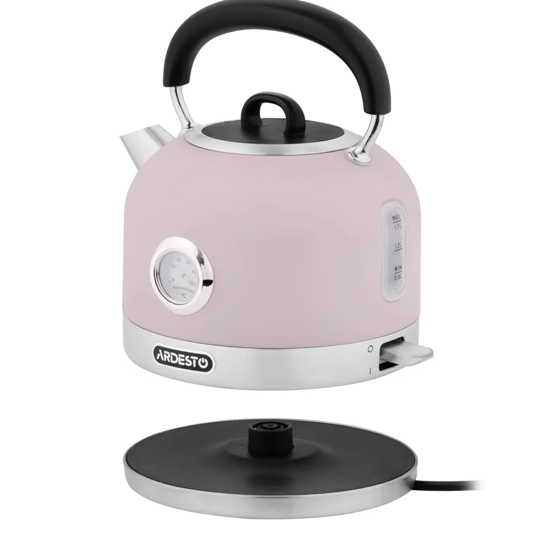 ელექტრო ჩაიდანი Ardesto electric kettle EKL-F500L, 1.7L, metal, matte, Otter, purple
