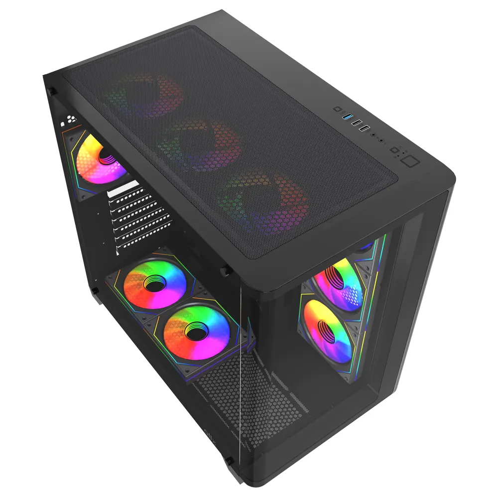 ქეისი ALLX AX-G2731, Computer Case, ATX, MATX, ITX, USB3.0, USB1.0x2, HD AUDIO, Black