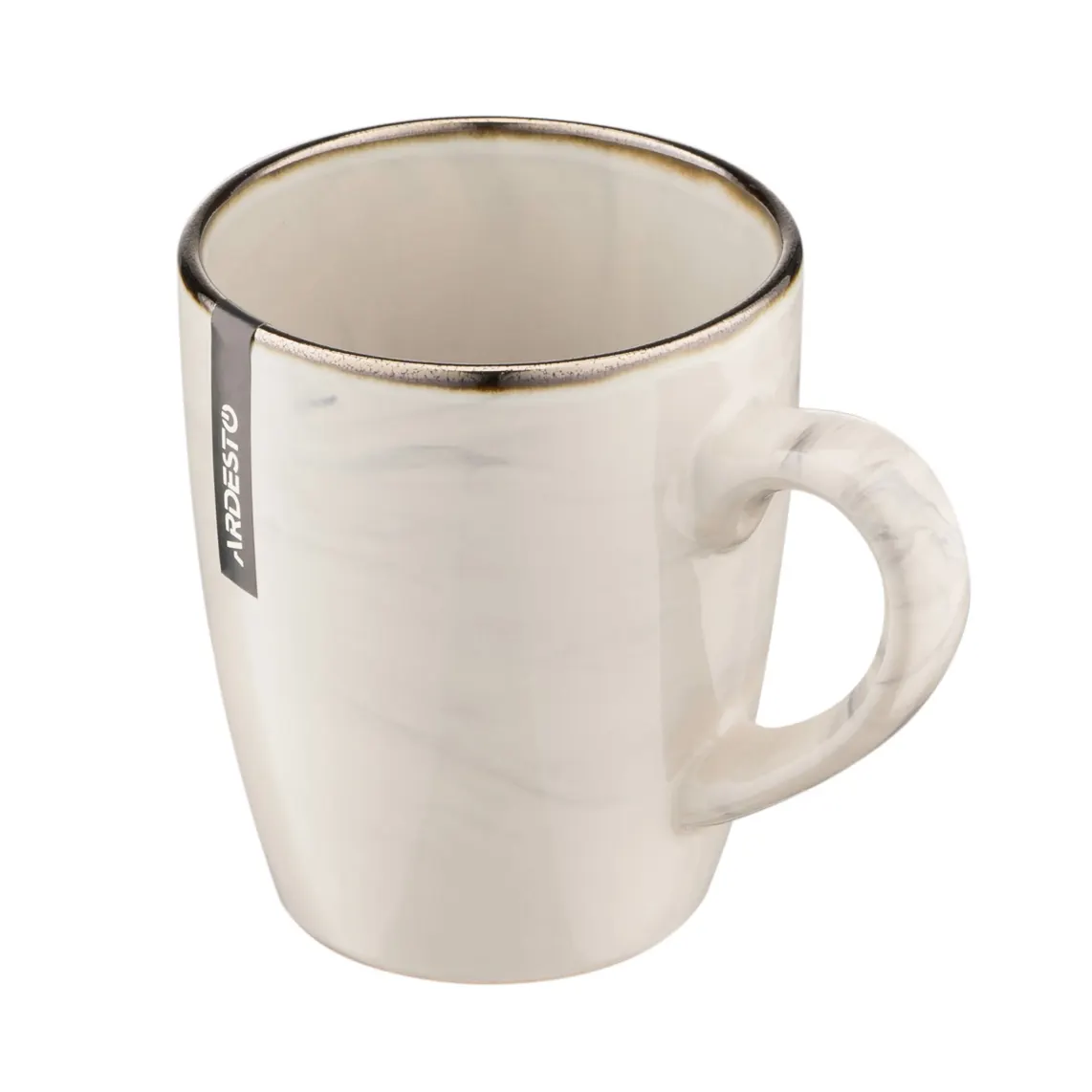 კათხა Ardesto Mug Marmo, 360ml, ceramics, beige