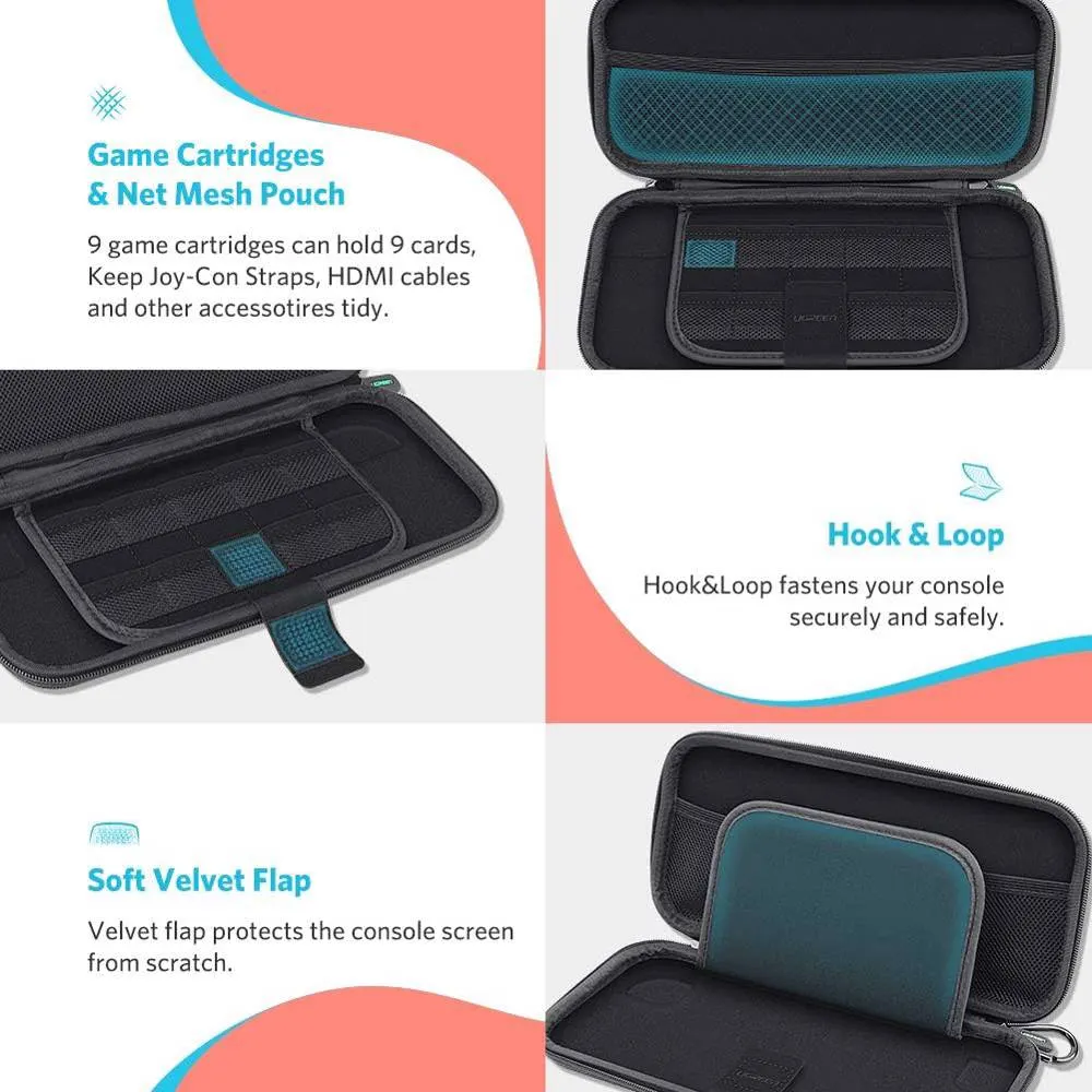 Organizer UGREEN LP174 (50974), Portable Case for Nintendo Switch, Black