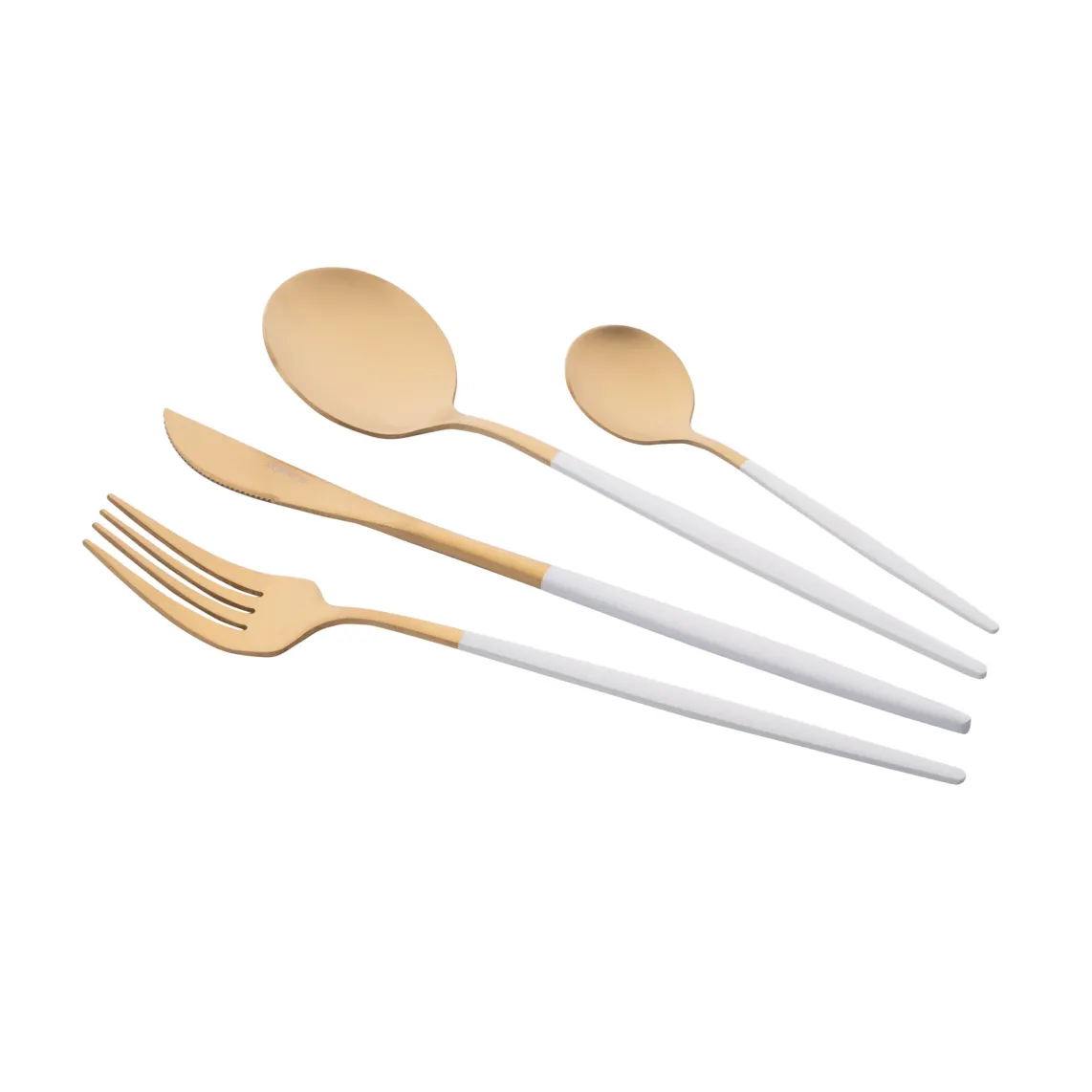 Cutlery set ARDESTO Gemini Lecco, 4pcs, stainless steel, golden-white