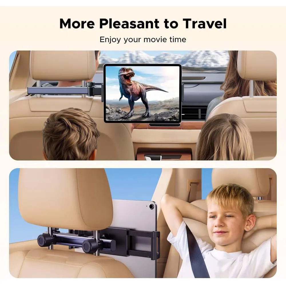 პლანშეტის დამჭერი UGREEN LP904 (55443), Car Headrest Tablet Holder, Black/Grey