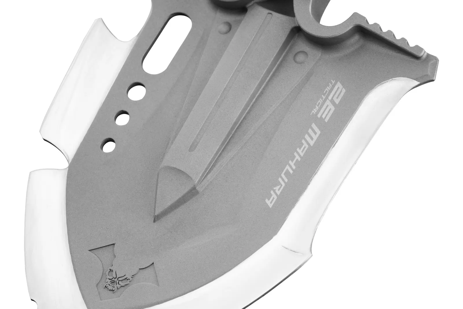 2E Multitool tactical shovel Mahura Steel Gray collapsible, 23 in 1, with bag included, 107 cm max., 1.5 kg