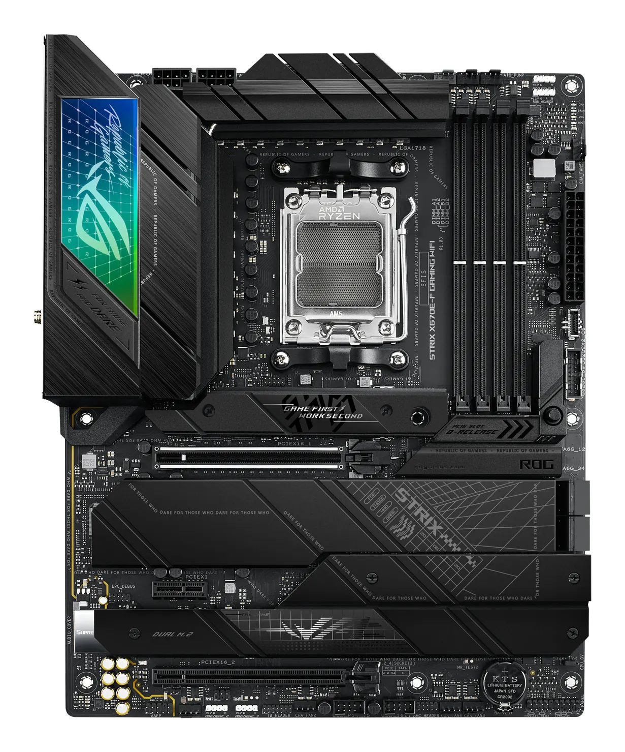 ASUS Motherboard ROG STRIX X670E-F GAMING WIFI sAM5 X670 4xDDR5 M.2 USB HDMI-DP WiFi BT ATX