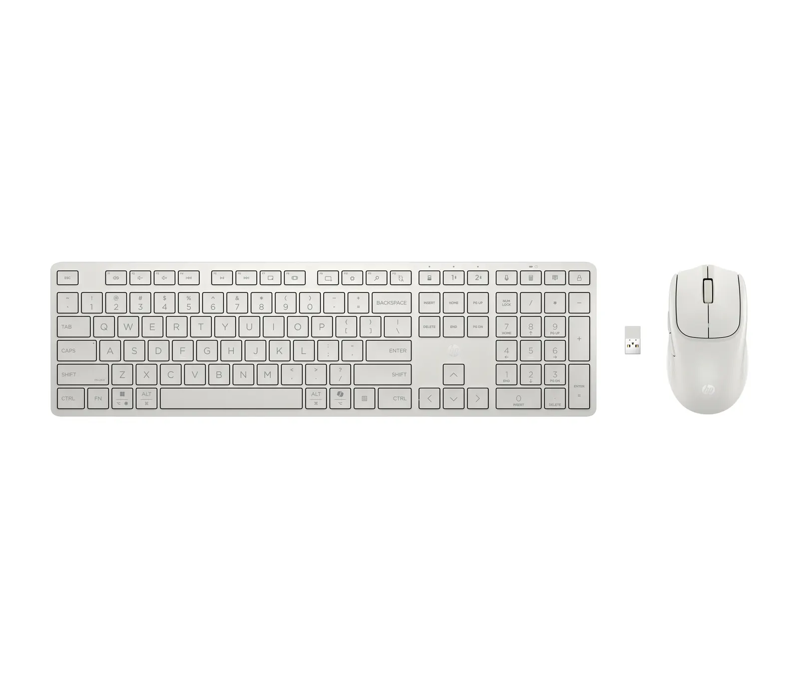 კლავიატურა-მაუსი HP 490C Wireless Combo White