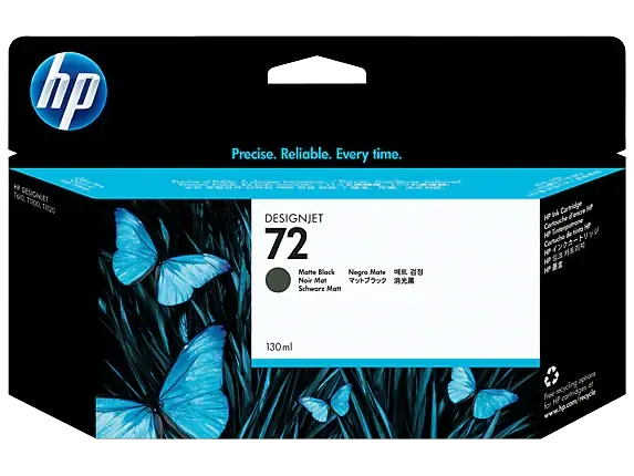 HP 72, Matte Black DesignJet Ink Cartridge C9403A