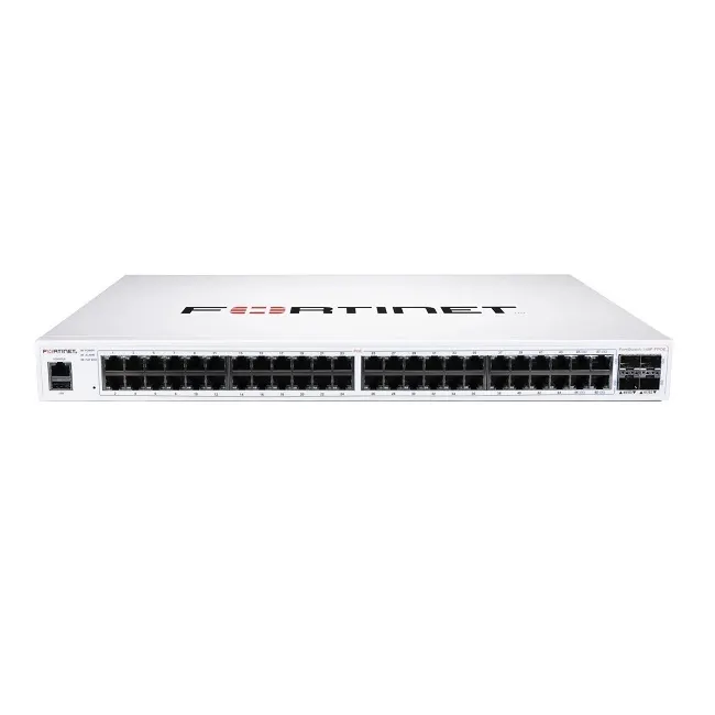 PoE სვიჩი FortiSwitch-148F-FPOE is a performance/price competitive L2+ management switch with 48x GE port + 4x SFP+ port + 1x RJ45 console. Port 1- 48 are POE p