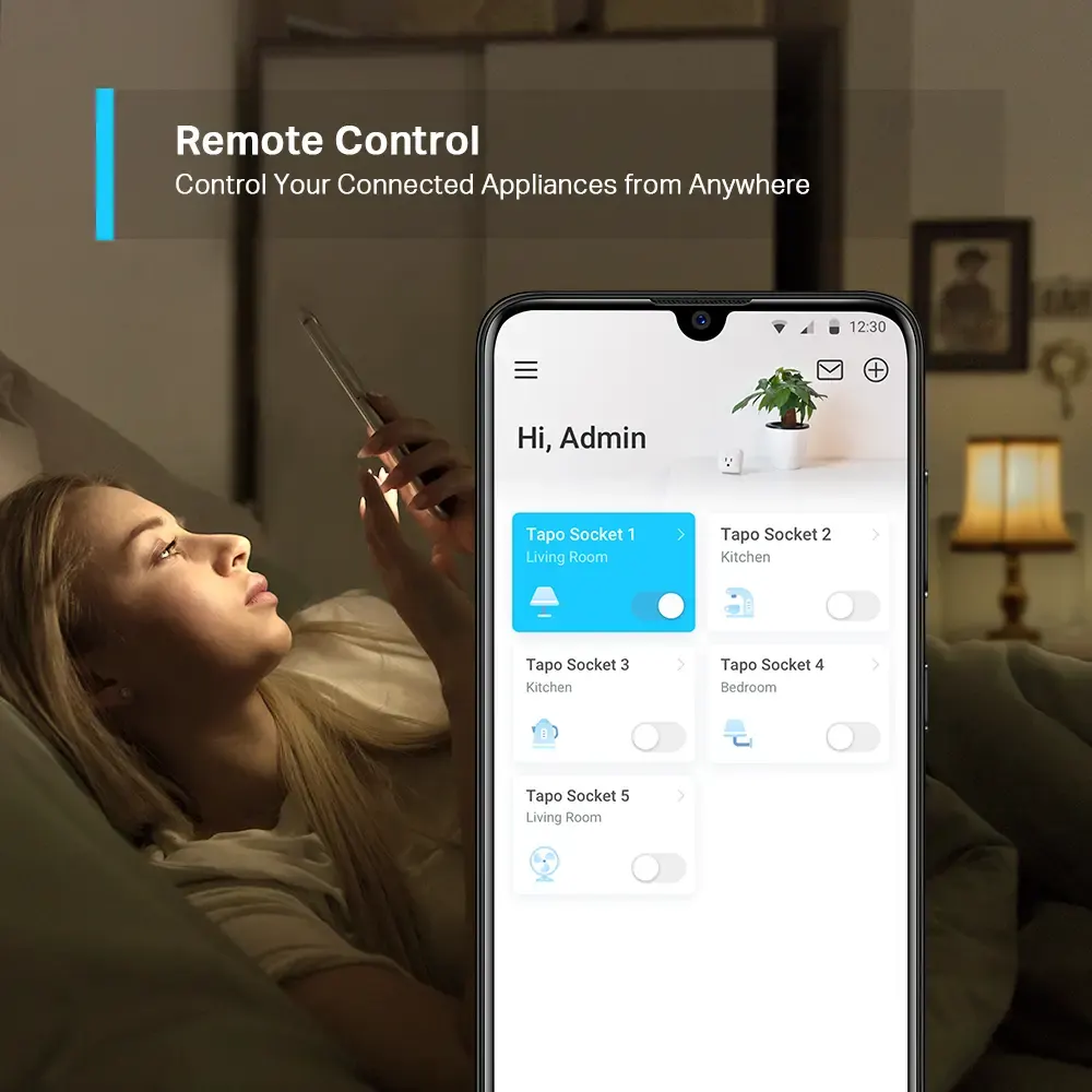 ჭკვიანი შტეფსელი TP-LINK Tapo P100 EU (10A) Smart Plug