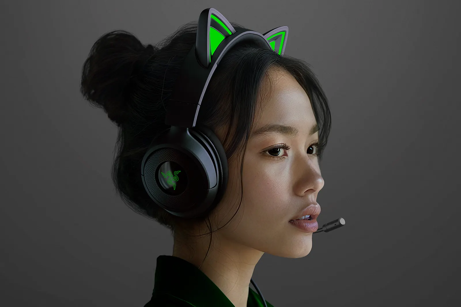 ყურსასმენი Razer Headset Kraken Kitty V3 X, mini-jack, 1.3m, black