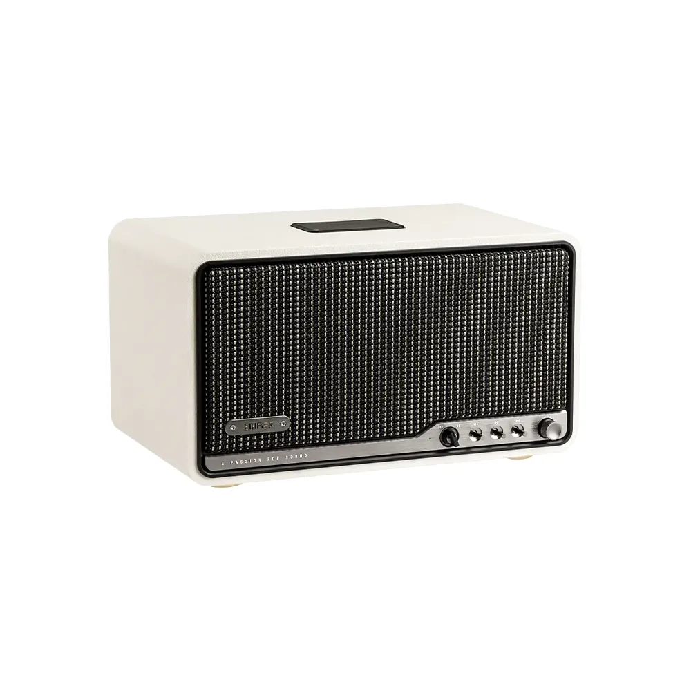 დინამიკი Edifier S300, 80W, Bluetooth, Wi-Fi (Apple AirPlay), USB-C, AUX, Tabletop Speaker, Ivory